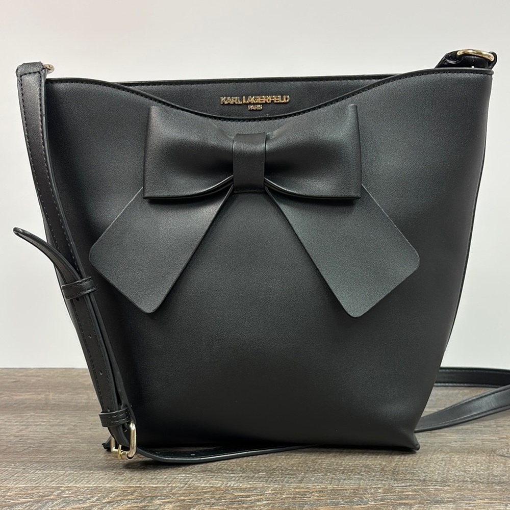 Karl Lagerfeld Black Bow Crossbody Bag